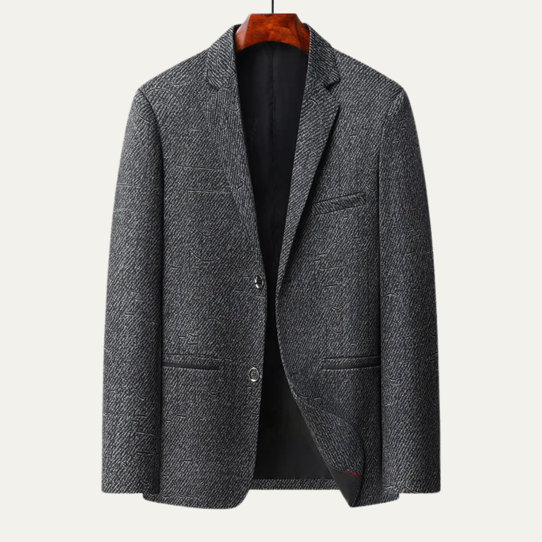 Gaston | Woven Check Wool Blazer