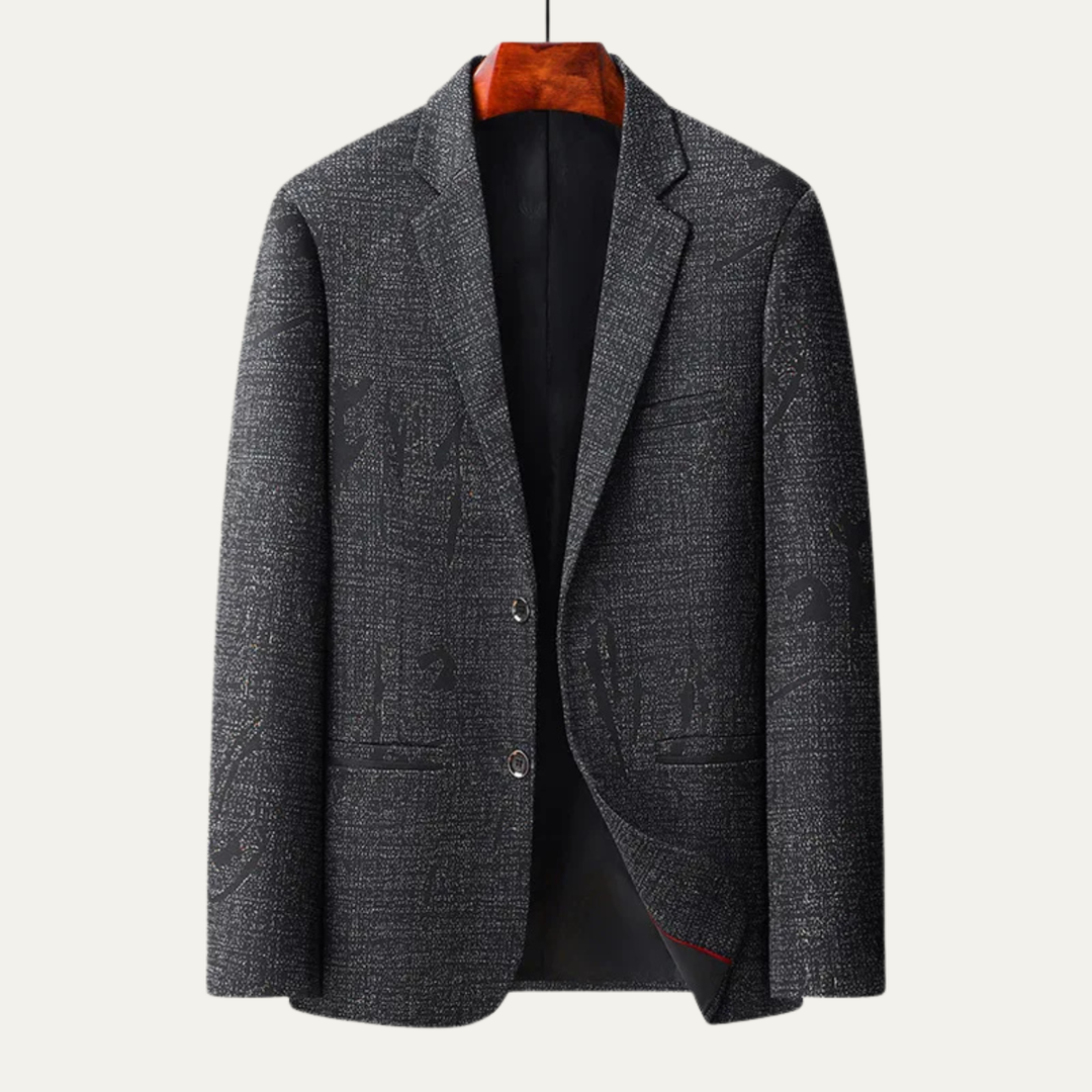 Gaston | Woven Check Wool Blazer