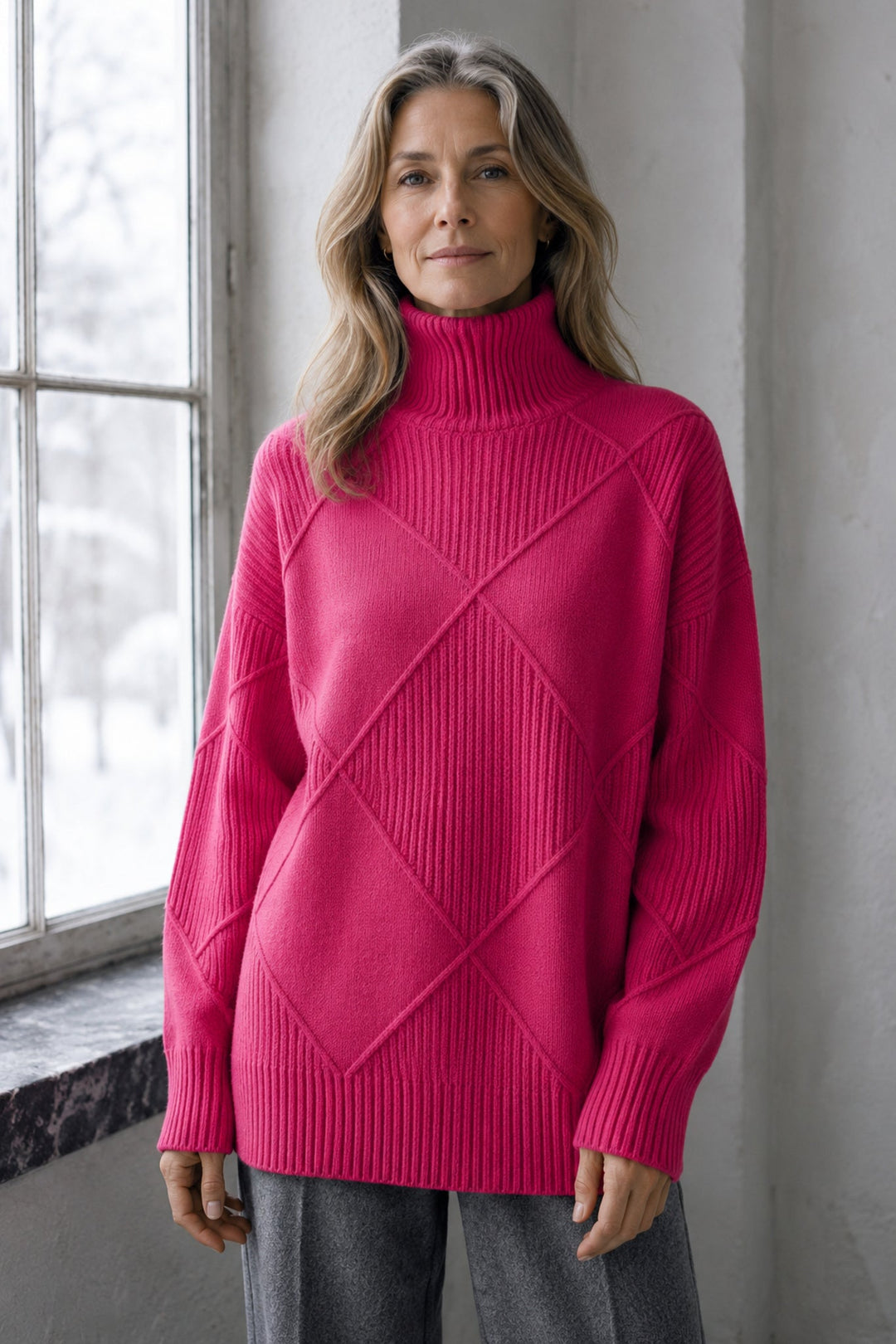 Lauren™ | Luxe Turtleneck Sweater editorial product photograph