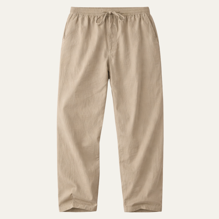 Gustave | Cotton Linen Wide Leg Trousers
