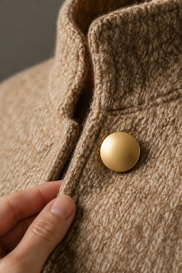 Adeline | Tailored Wool-Blend Jacket fabric detail close-up