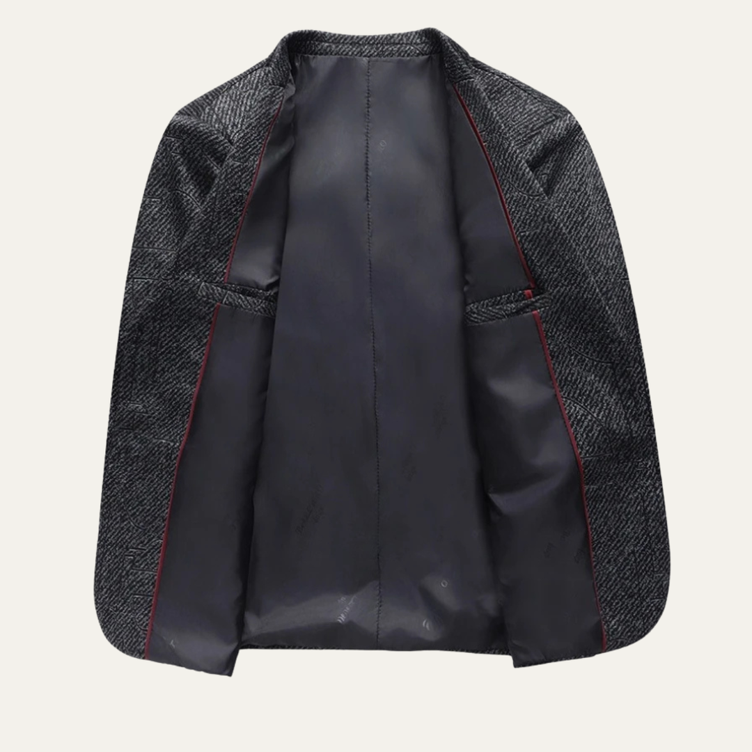 Gaston | Woven Check Wool Blazer