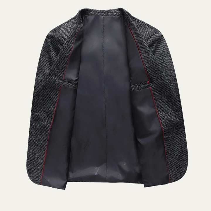 Gaston | Woven Check Wool Blazer