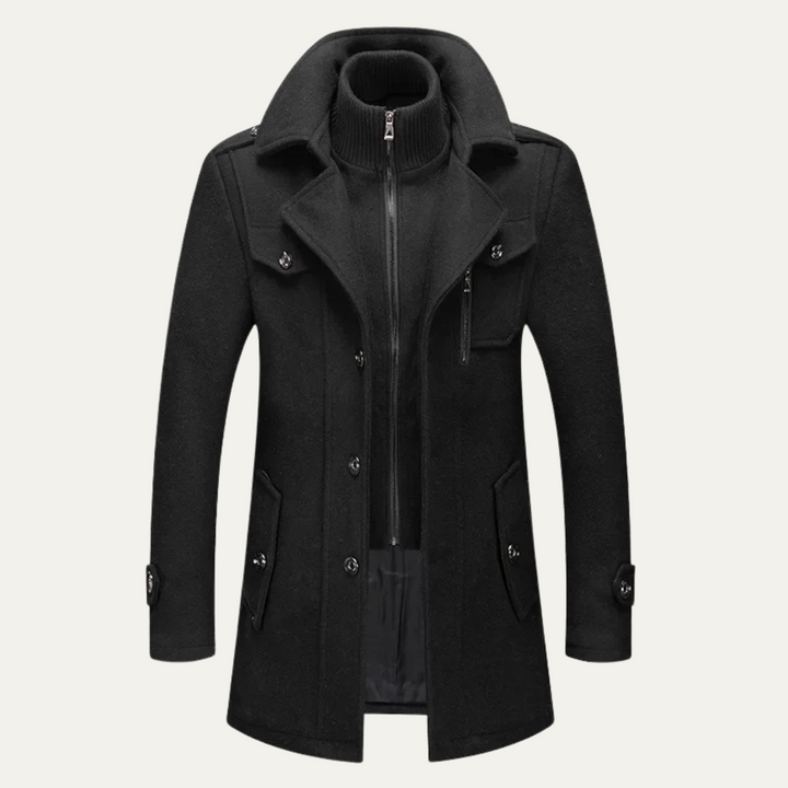 Amedee | Wool Blend Tailored Overcoat