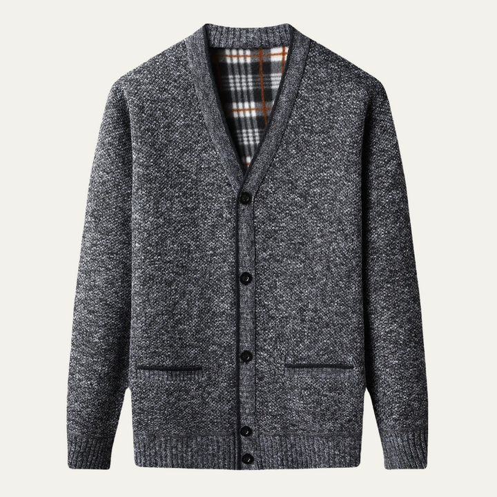 Alfred | Fleece Lined V Neck Cardigan