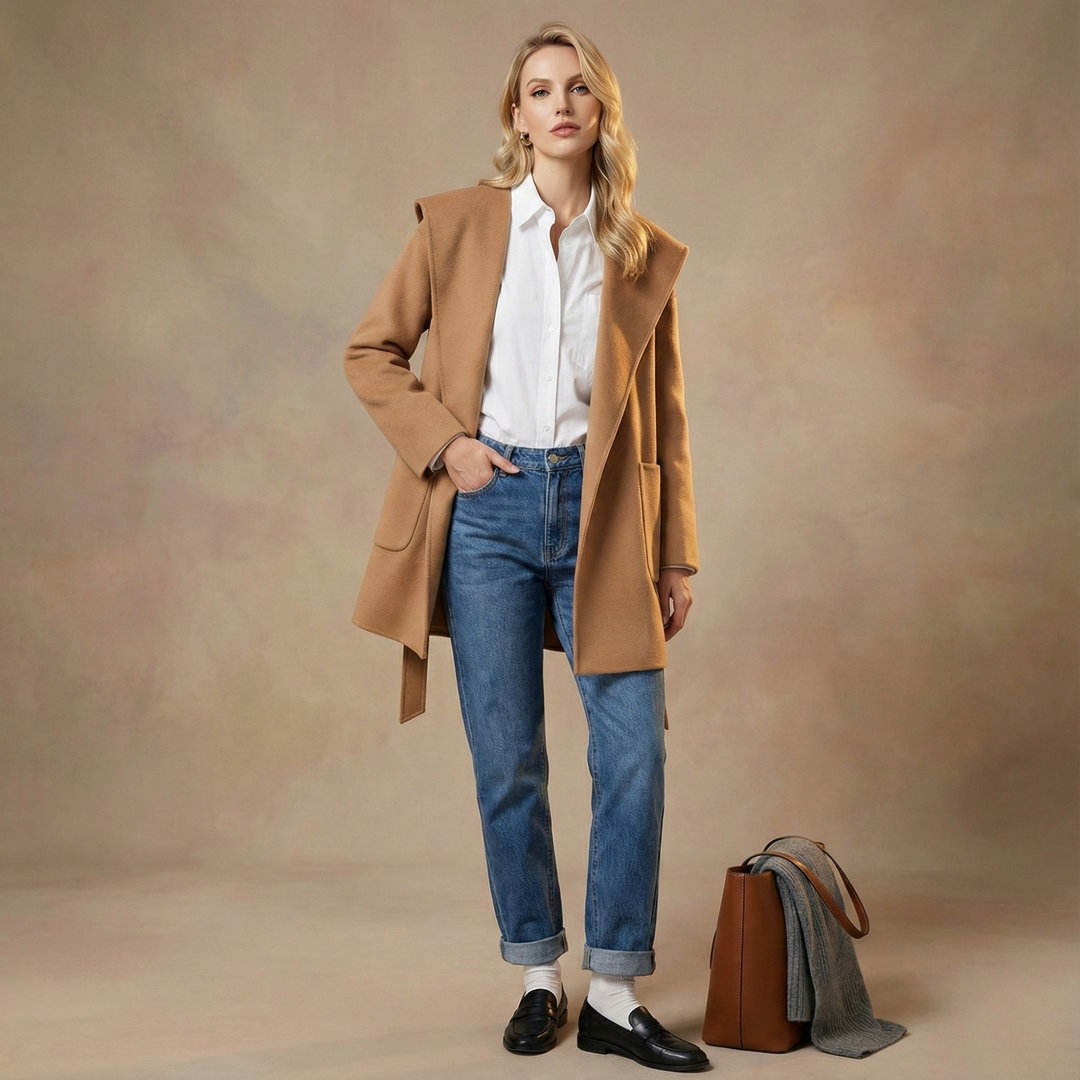 Bernadette | Cashmere Blend Hooded Coat