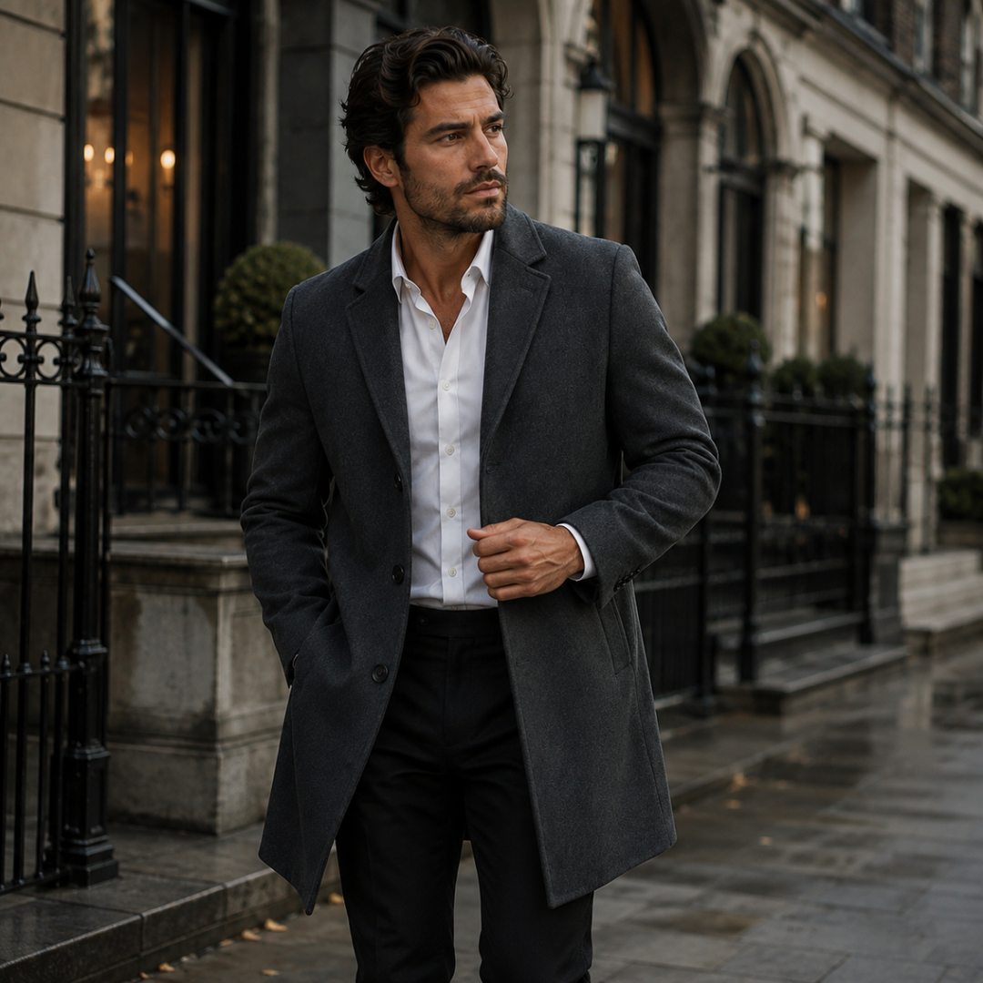 Arsene | Wool Cashmere Mid Length Coat