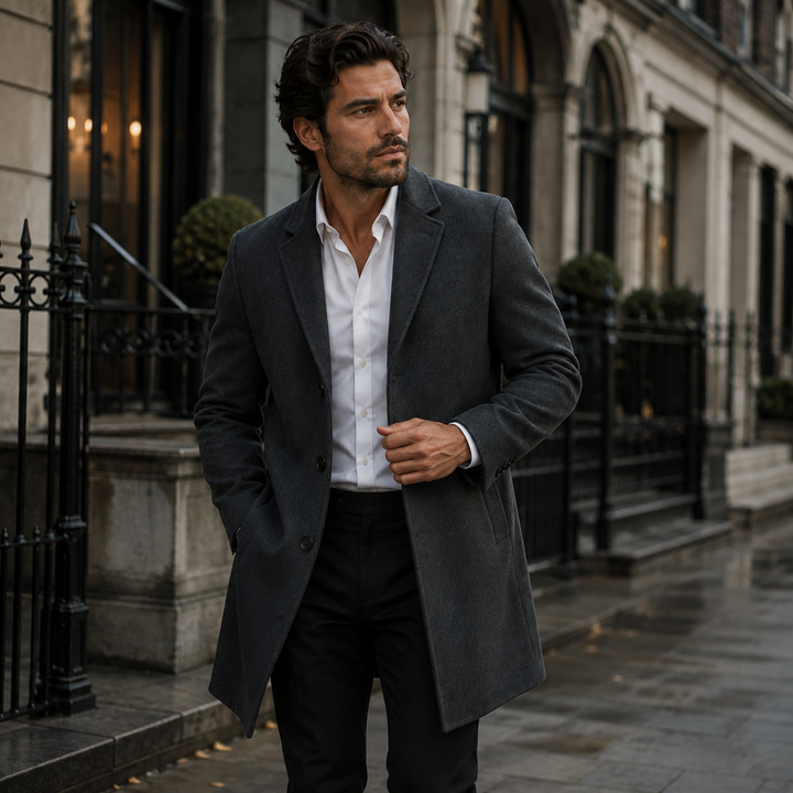 Arsene | Wool Cashmere Mid Length Coat
