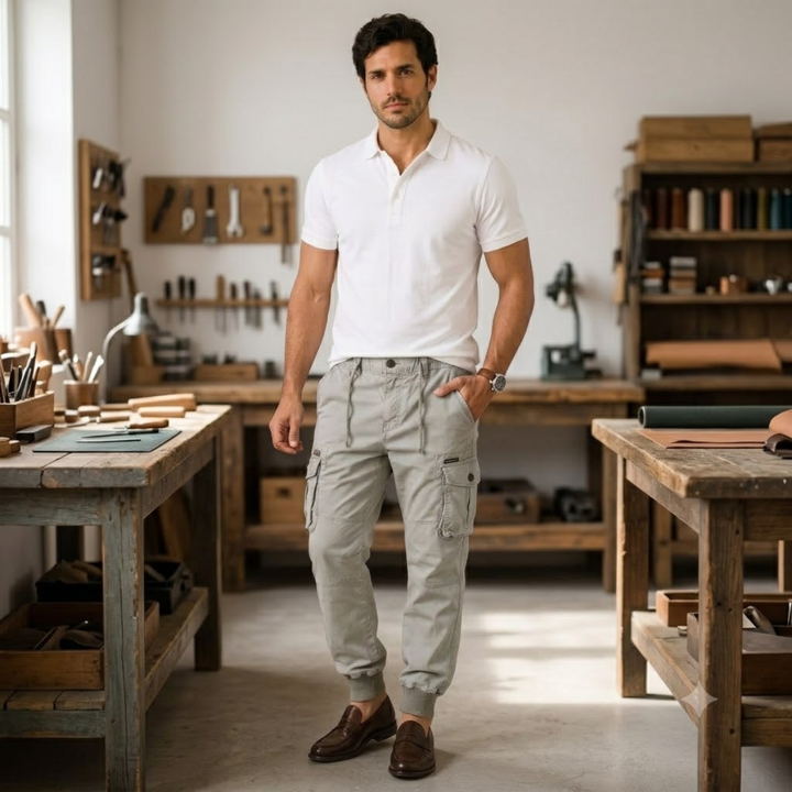 Cotton Utility Pocket Trousers product detail