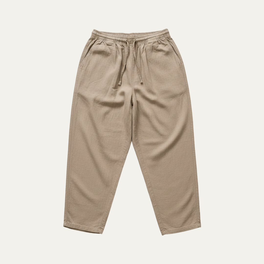 Germain | Cotton Linen Drawstring Trousers