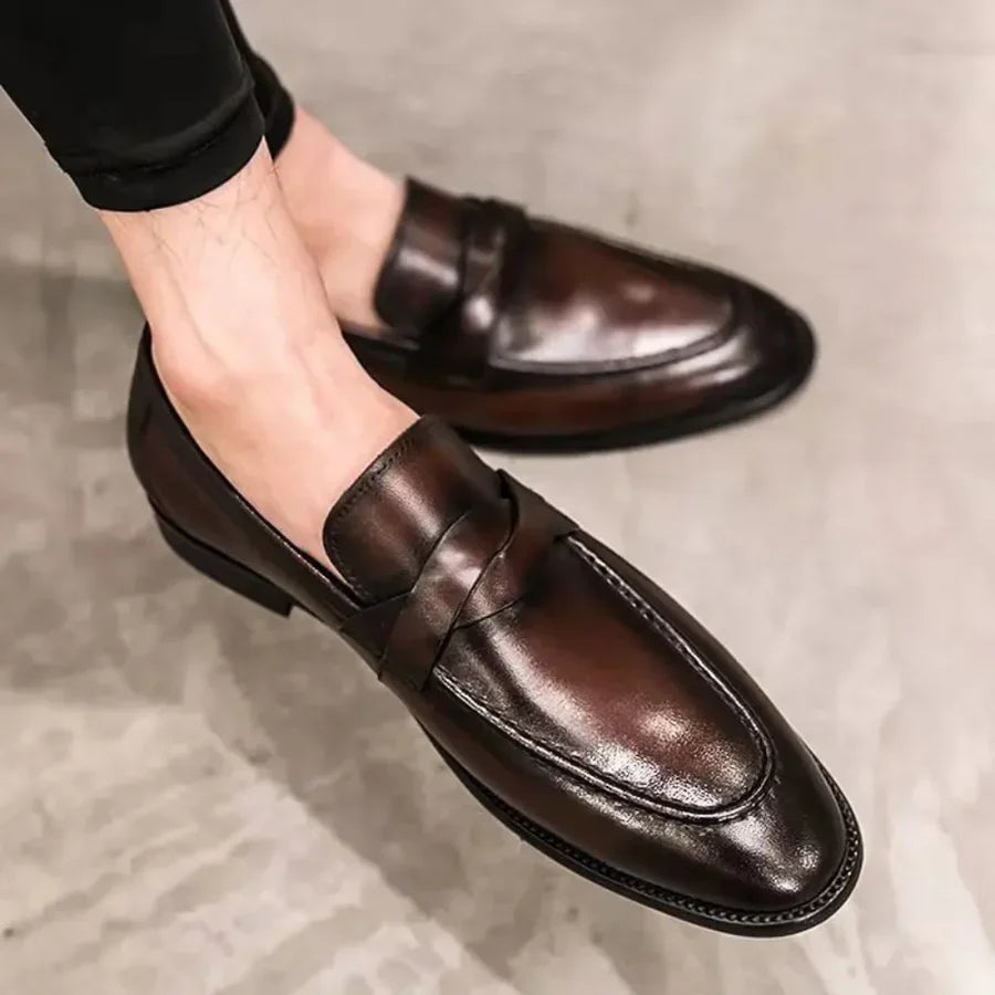 Evariste | Leather Penny Loafers