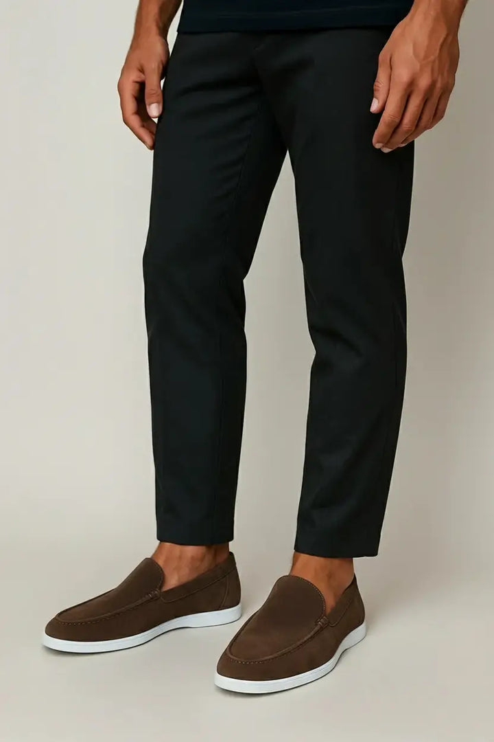 Henri | Apron Stitch Suede Loafers