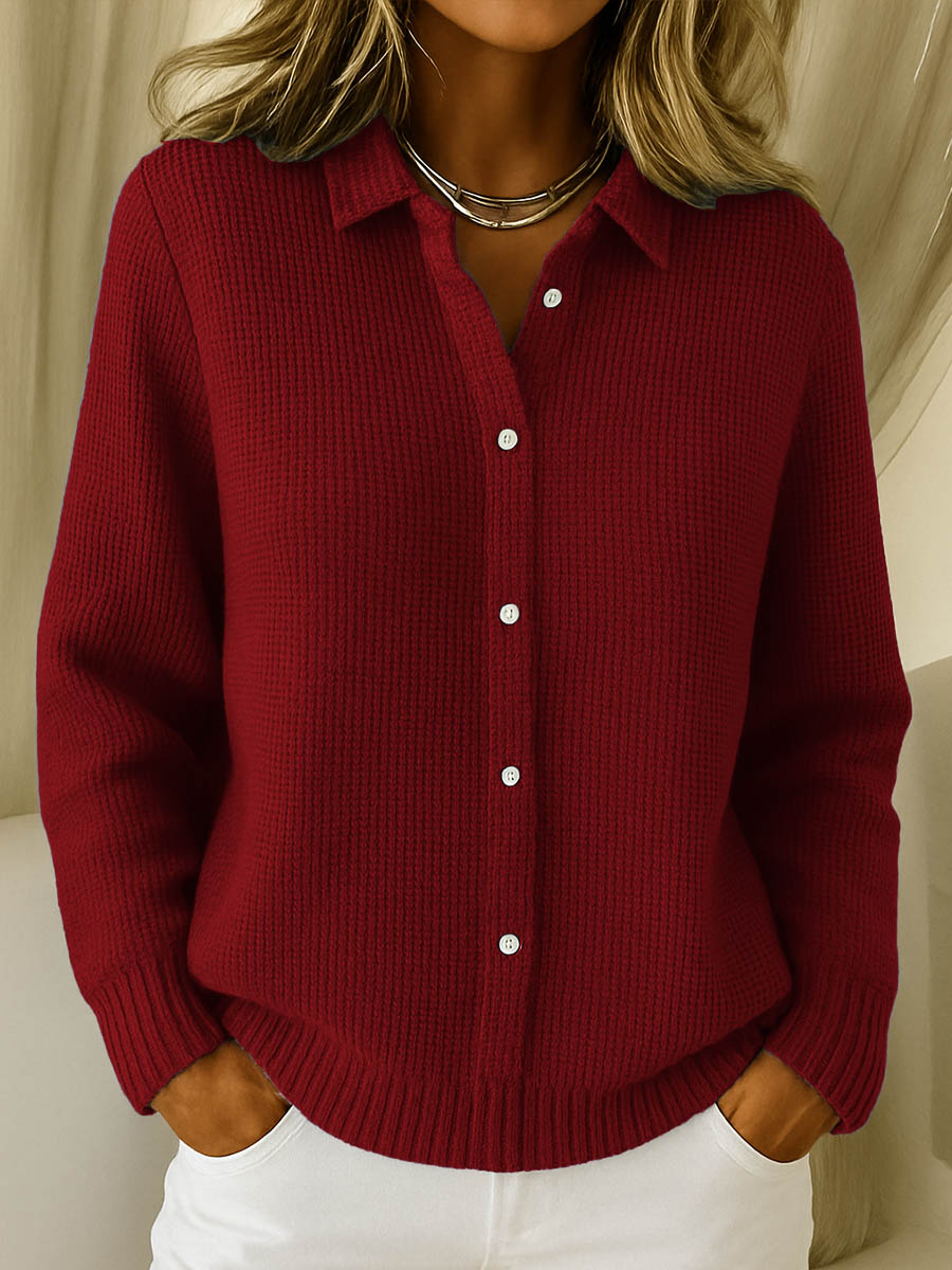 Dorothee | Fine Knit Button-Up Cardigan