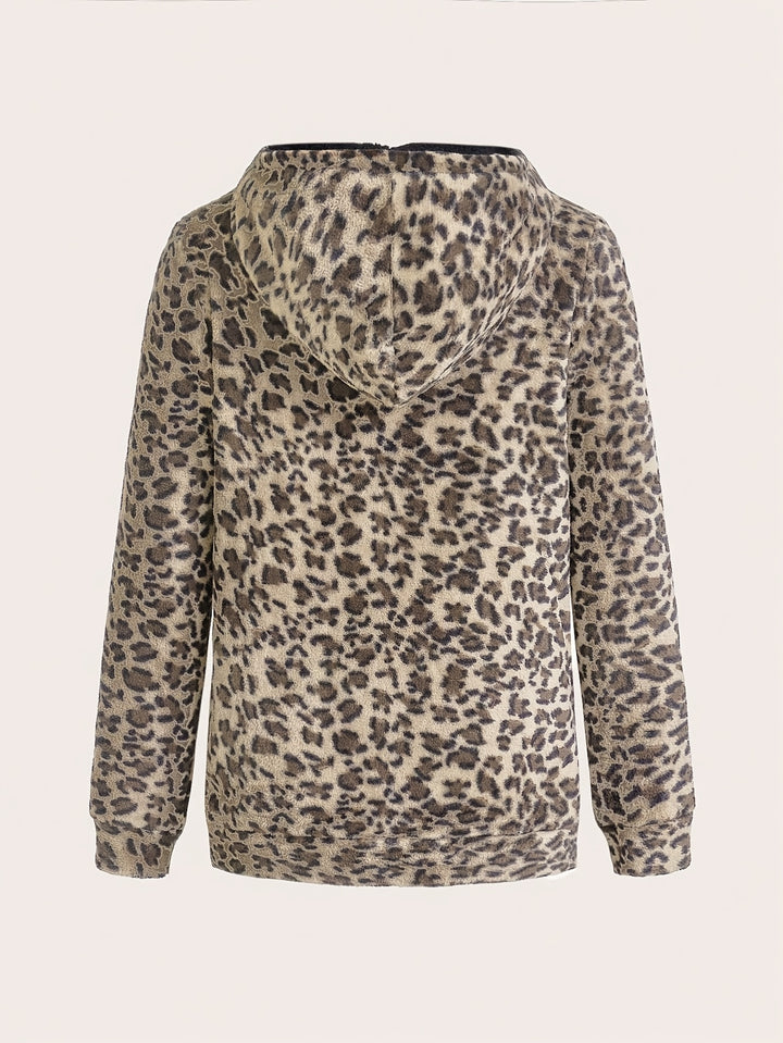 Micheline | Leopard Print Zip Hoodie
