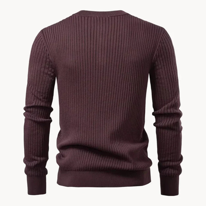 Mathieu | Ribbed Wool Henley Knit