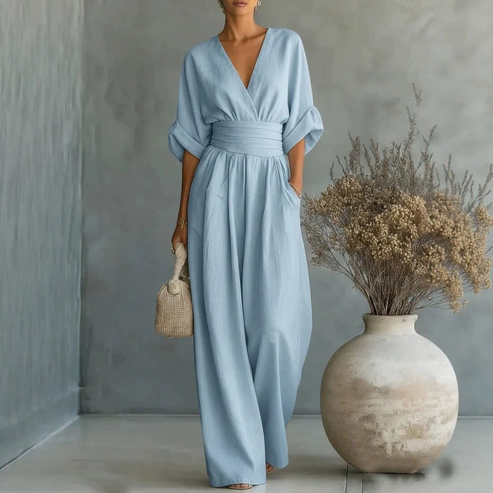 Felicite | Wide Leg Linen Jumpsuit
