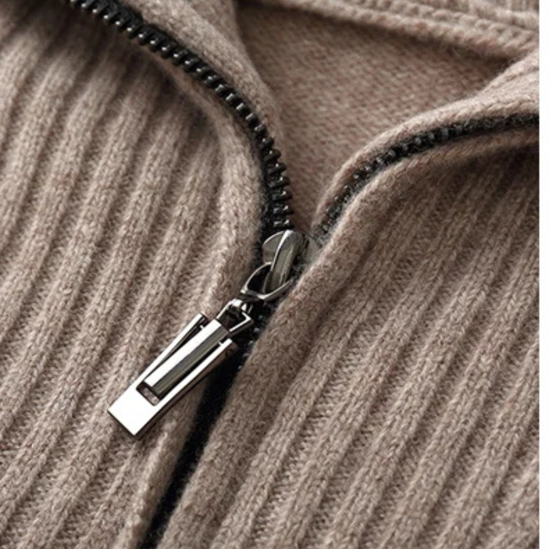 Jean-Baptiste | Cable Knit Half Zip Sweater