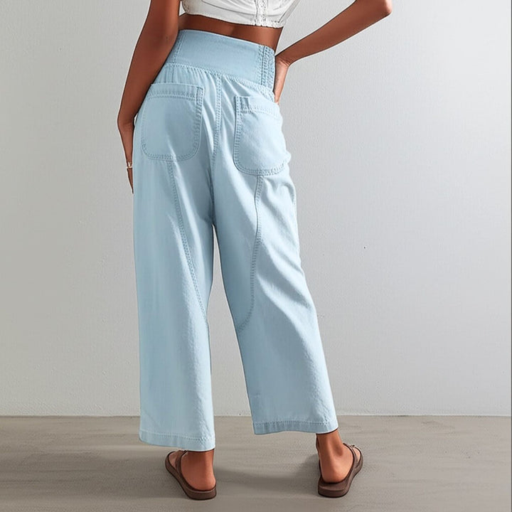 Palmyre | Curved Seam Cotton Linen Pants