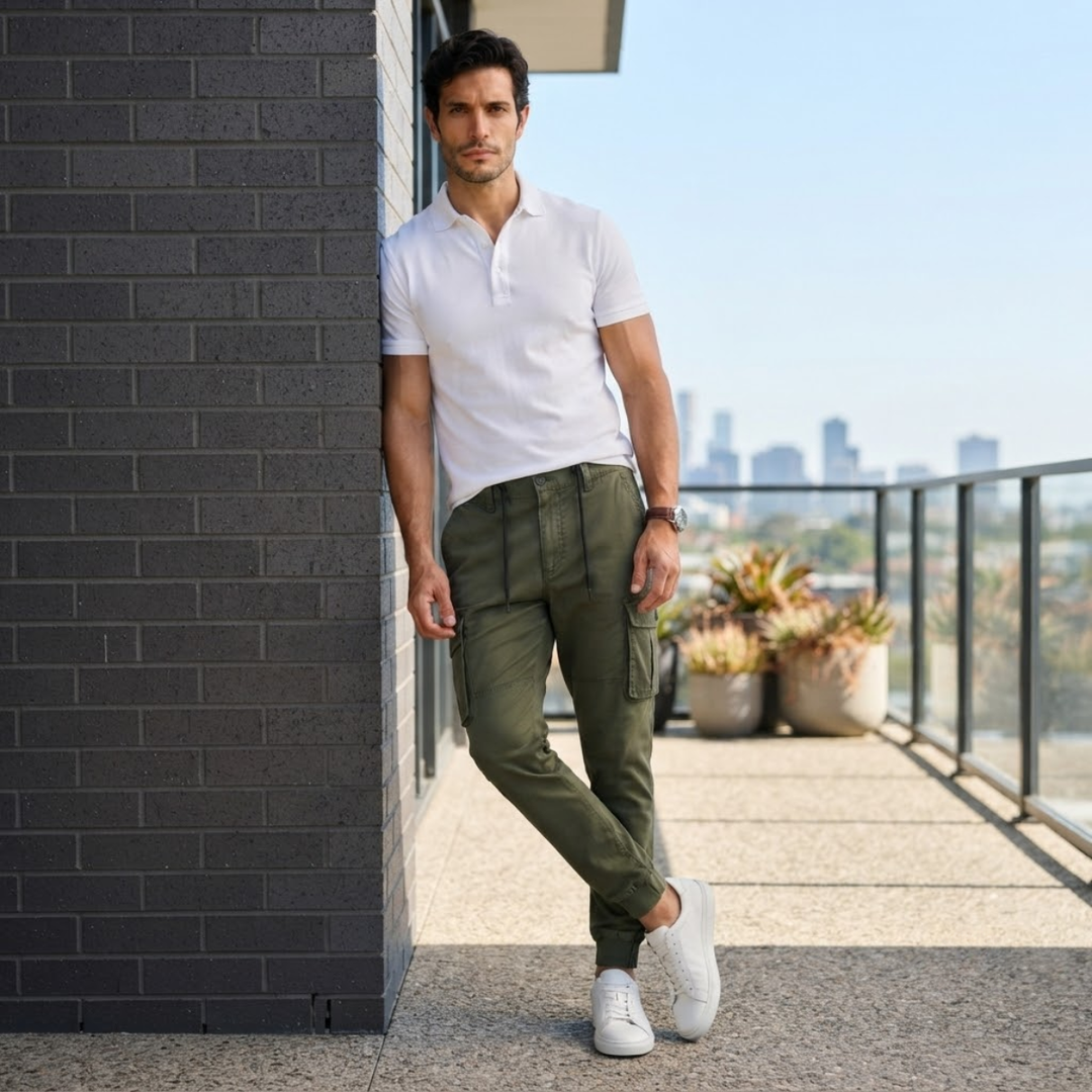 Aimé | Slim Cotton Cargo Joggers