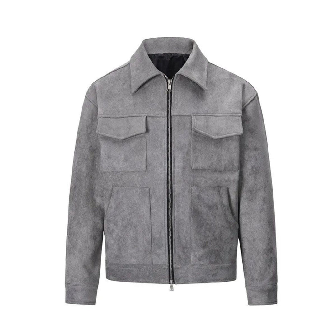 Rosario | Faux Suede Flap Pocket Jacket