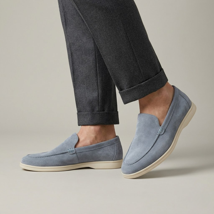 Quirin | Narrow Cut Lined Suede Loafers