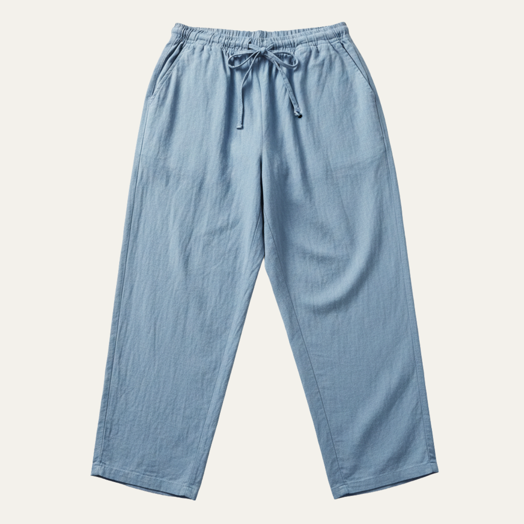 Germain | Cotton Linen Drawstring Trousers