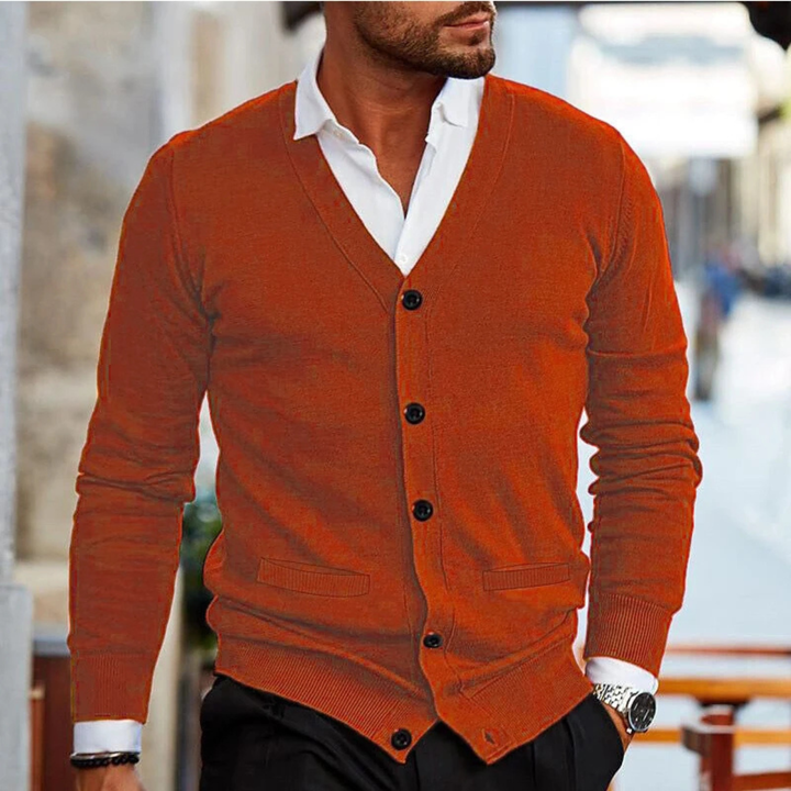 Vital | Cotton Blend V Neck Cardigan