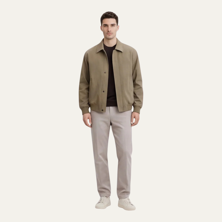 Isidore | Zip Front Twill Jacket