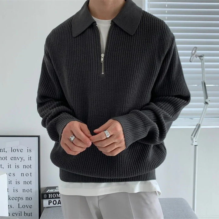 Maurille | Full Rib Half Zip Sweater