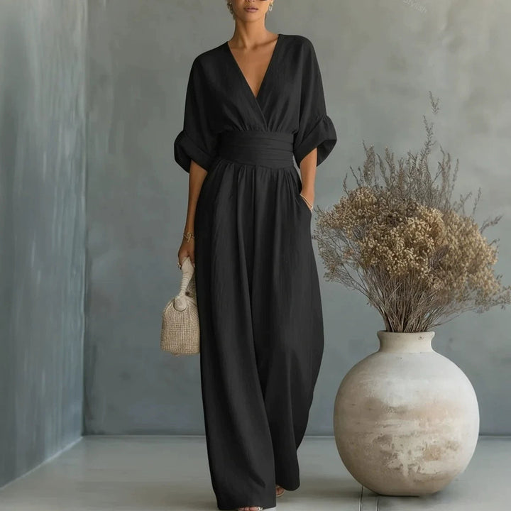 Felicite | Wide Leg Linen Jumpsuit