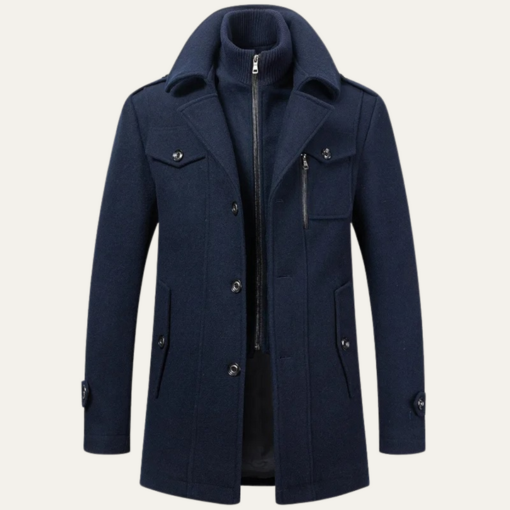 Amedee | Wool Blend Tailored Overcoat