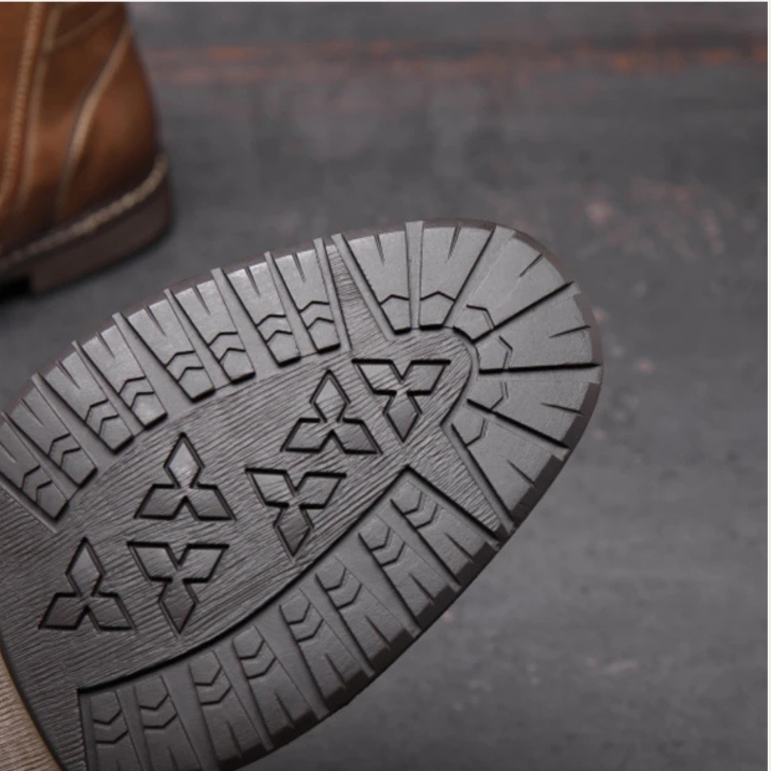 Achille | Cap Toe Leather Ankle Boot