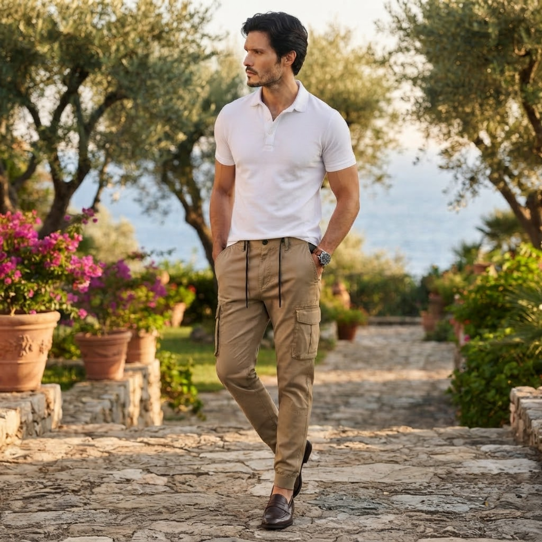 Aimé | Slim Cotton Cargo Joggers