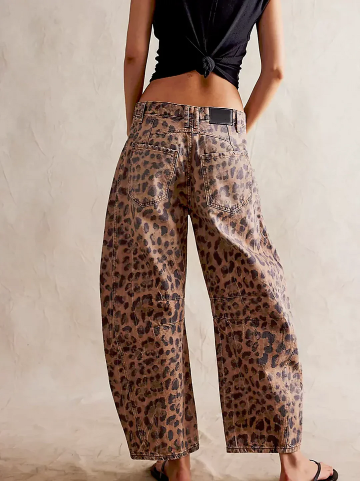 Malvine | Barrel Leg Cotton Denim Jeans