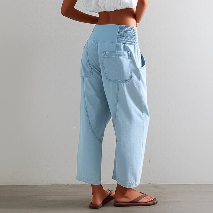 Palmyre | Curved Seam Cotton Linen Pants