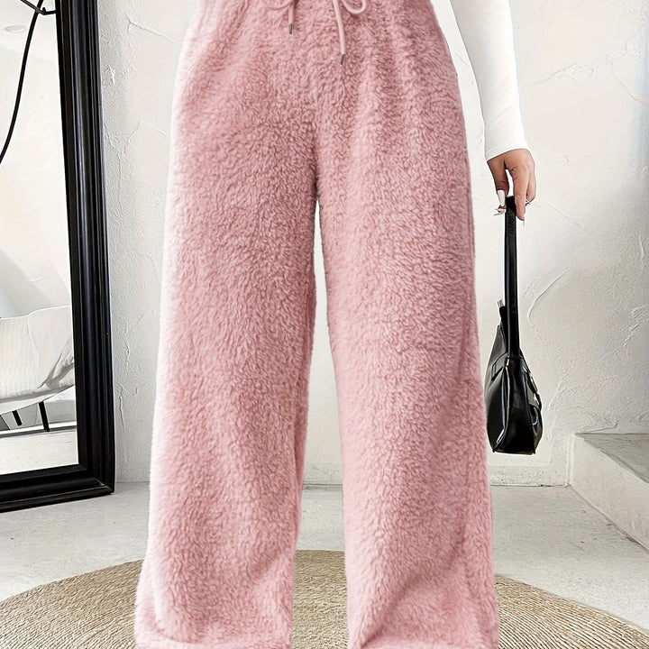Rosanie | Reversible Plush Palazzo Trousers