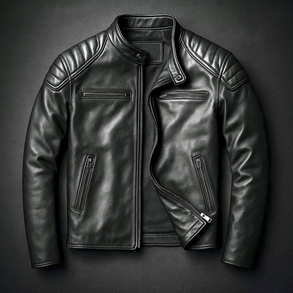 Alphege | Cotton Lined Leather Jacket