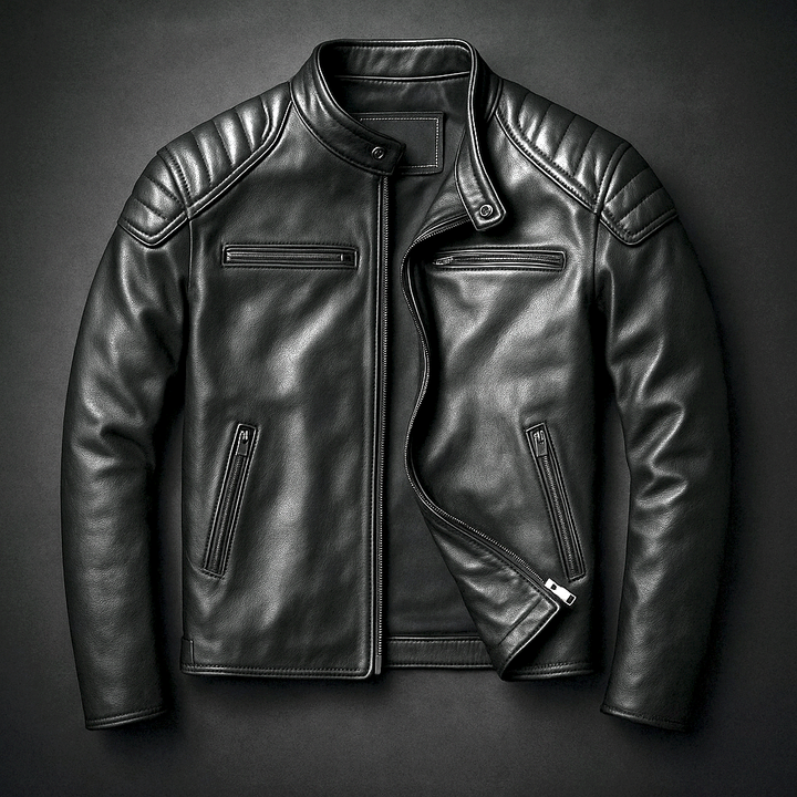 Alphege | Cotton Lined Leather Jacket