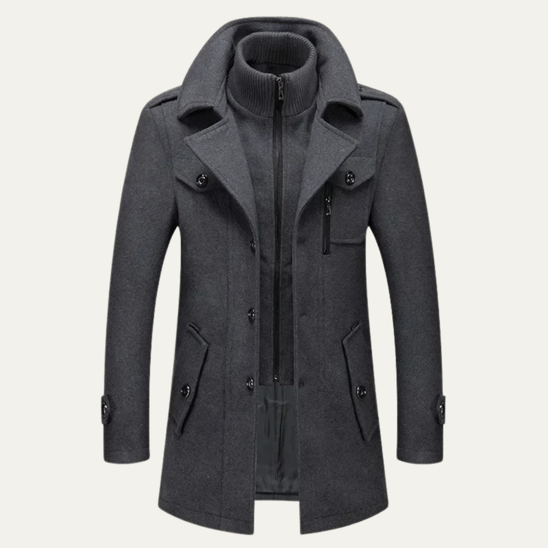 Amedee | Wool Blend Tailored Overcoat