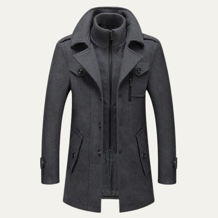 Amedee | Wool Blend Tailored Overcoat