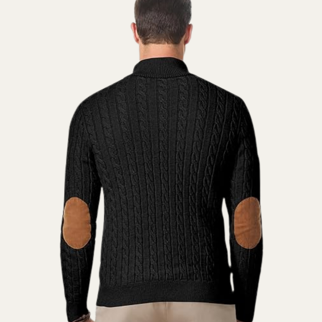 Roméo | Cable Knit Button Collar Sweater