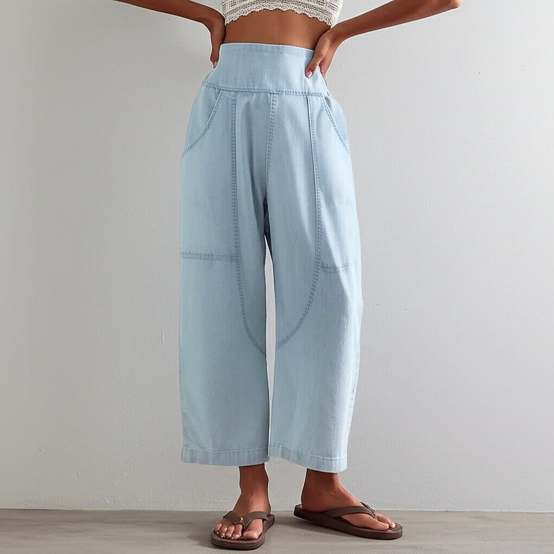 Palmyre | Curved Seam Cotton Linen Pants