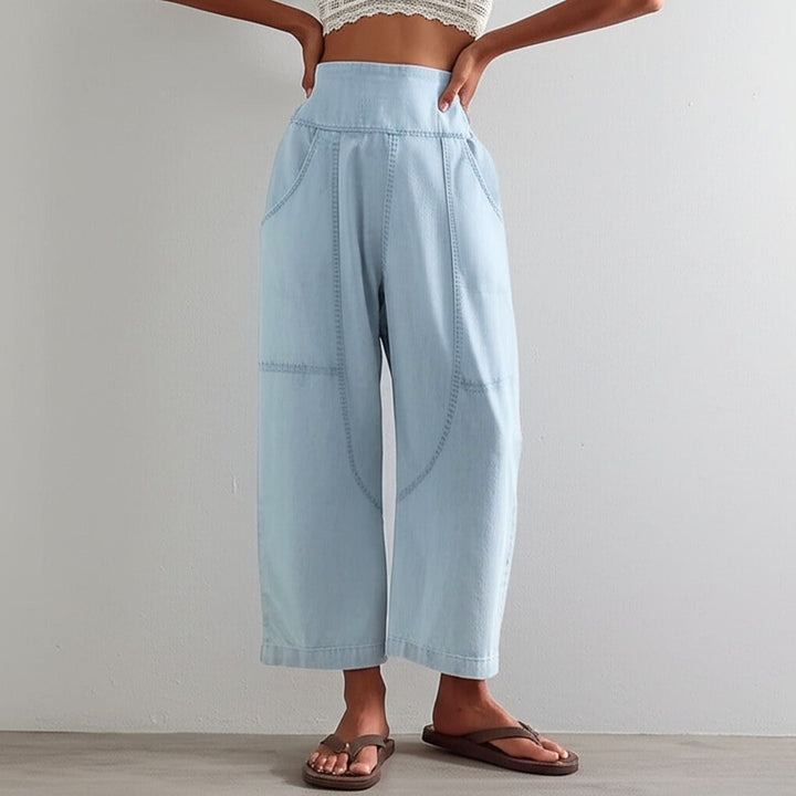 Palmyre | Curved Seam Cotton Linen Pants