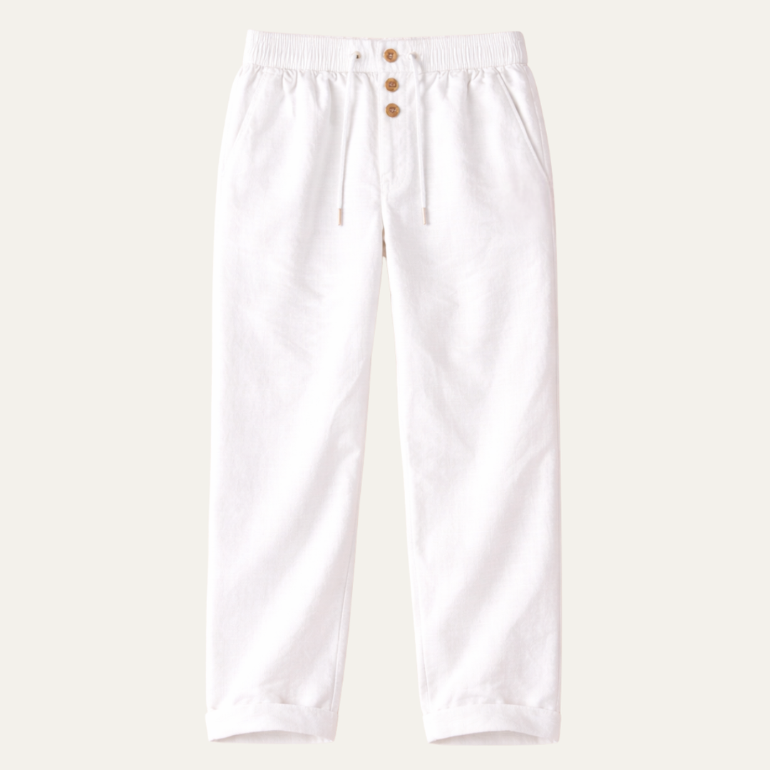 Alban | Straight Leg Cotton Trousers