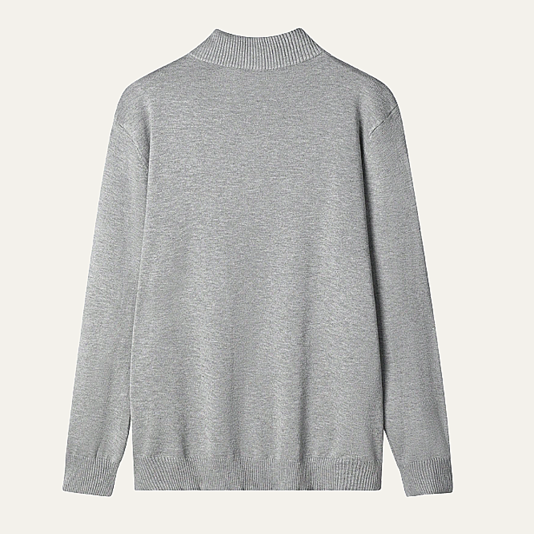 Valère | Cashmere Blend Half Zip Mock Neck