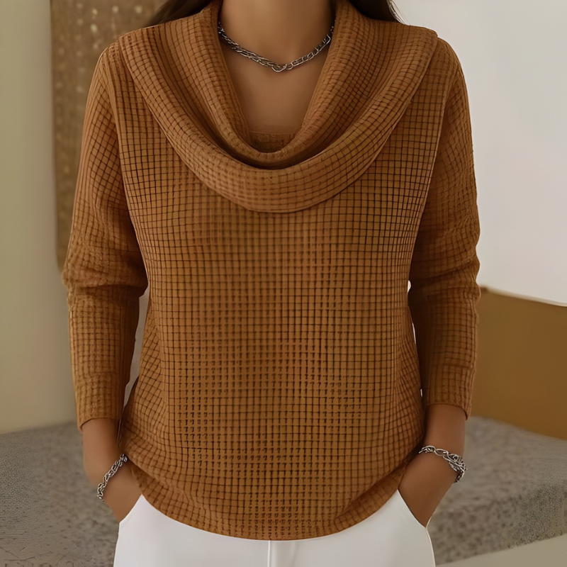 Sylvanie | Waffle Knit Collar Sweater