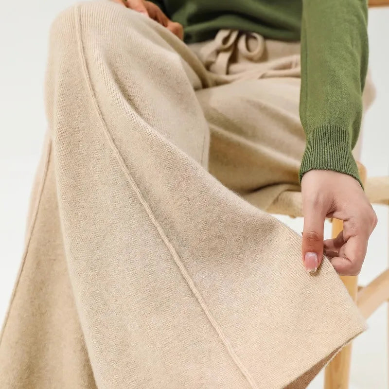 Hectorine | Merino Wool Wide Leg Trousers