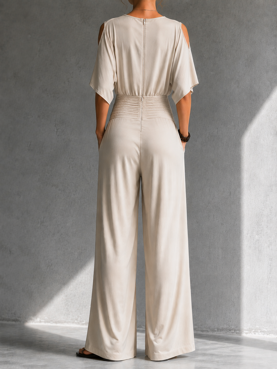 Felicienne | Wrap Front Wide Leg Jumpsuit