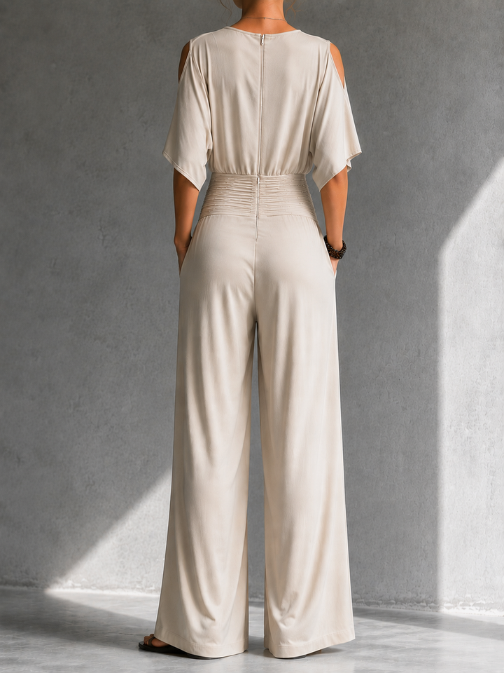 Felicienne | Wrap Front Wide Leg Jumpsuit