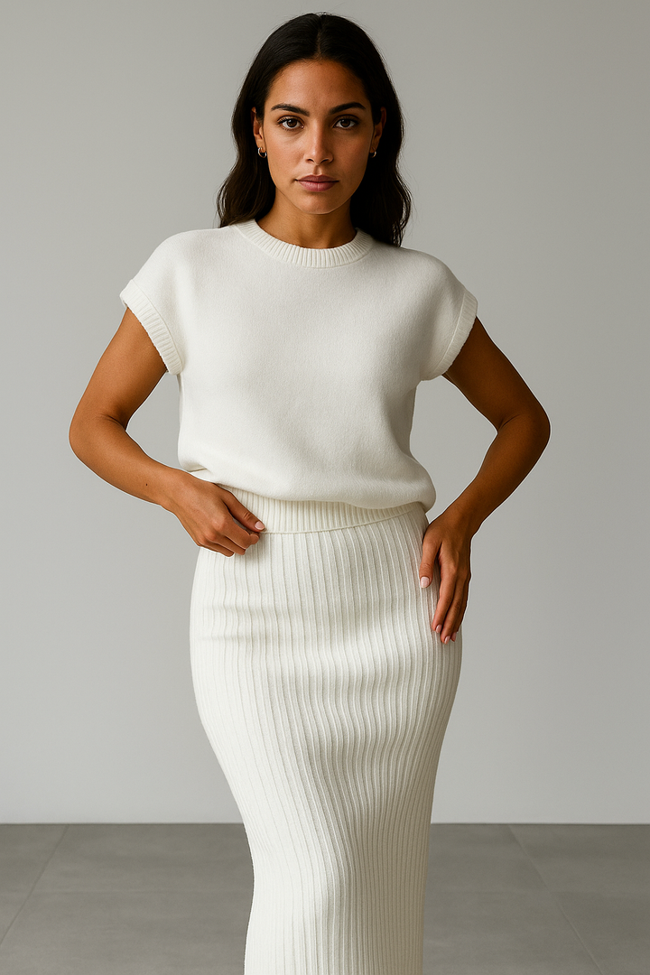 Noella | Cotton Rib Sleeveless Set